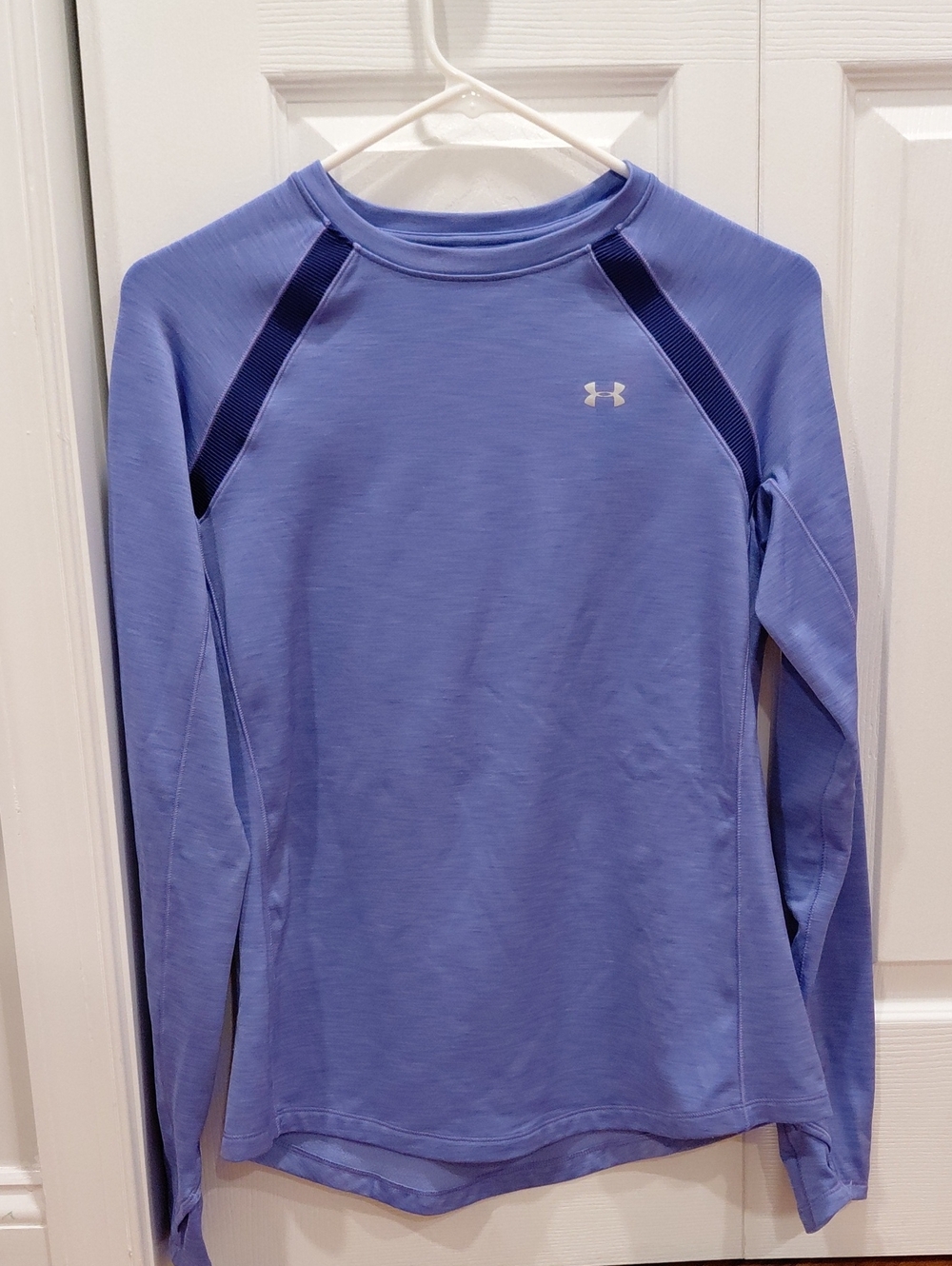 Under Armour Lavender Long-Sleeve Athletic Top with Navy Accents